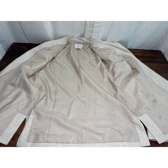Vintage Women's Talbots 100% Irish Linen Size 12 Lined Button Up Blazer Jacket - Picture 4 of 12